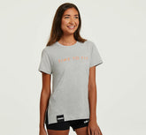 Women's Brand Tee Heather Grey / Cantaloupe
