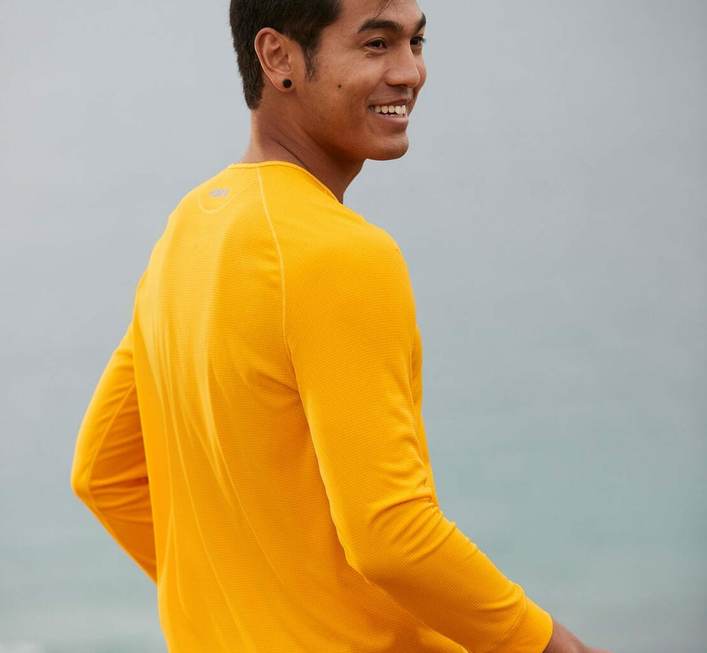 Men's Performance 3/4 Sleeve Saffron